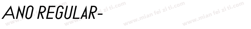 Ano regular字体转换